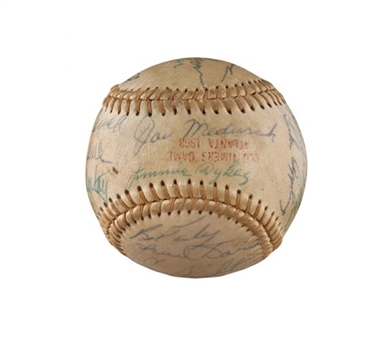1968 Atlanta Braves Old Timers Day Signed Baseball with 19 Signatures Including 7 Hall of Famers
